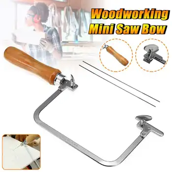 

Professional Adjustable Saw Bow Woodworking Portable Wooden Handle Hand Saw Jewelry Wire Carved U-shaped Hand Hacksaw Frame