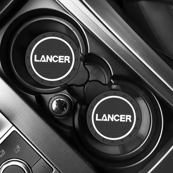 

2PCS Car Water Cup Bottle Holder Anti-slip Pad Mat Silica Gel for Mitsubishi Lancer accessories car styling