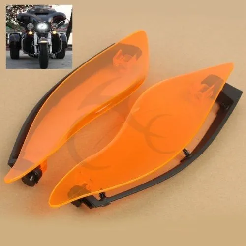 Мотоцикл оранжевые боковые крылья воздушные дефлекторы для Harley Davidson Touring 14-18