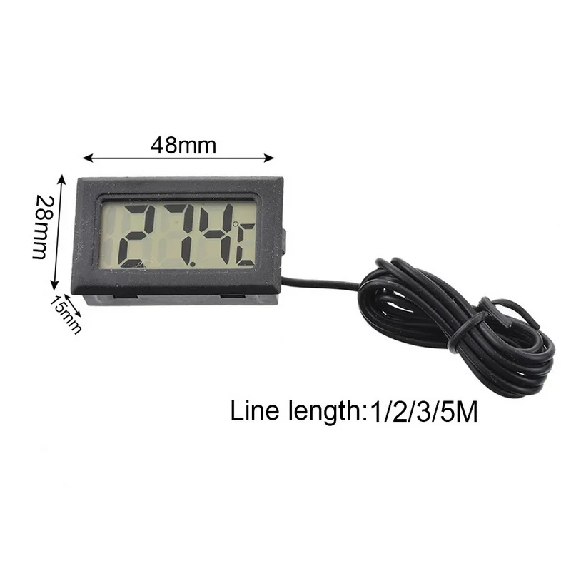 Mini Digital LCD Thermometer Sensor Convenient Hygrometer Gauge Refrigerator Aquarium Monitoring Display Humidity Detector