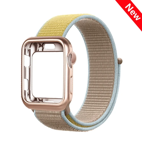 Sport Loop strap for Apple watch band case 4 5 3 44mm 40mm watchband nylon Breathable bracelet belt for iwatch band 3 42mm 38mm - Цвет ремешка: color 5