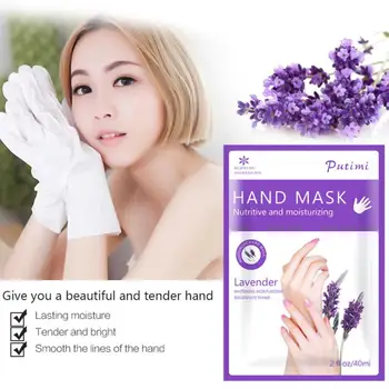 

Putimi Hand Skin Care Hand Mask Lavender Essence Soft Whitening Hand Mask Moisturizing Gloves Smoothing Nourishing TSLM1