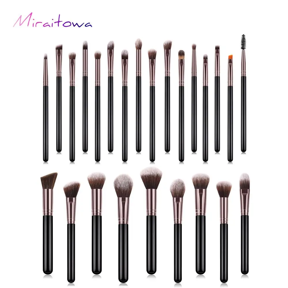 

25 Cosmetic Brush Sets Bulk Paint Eyeshadow Bright Wood Handle Gun Color Makeup Tool GUJHUI