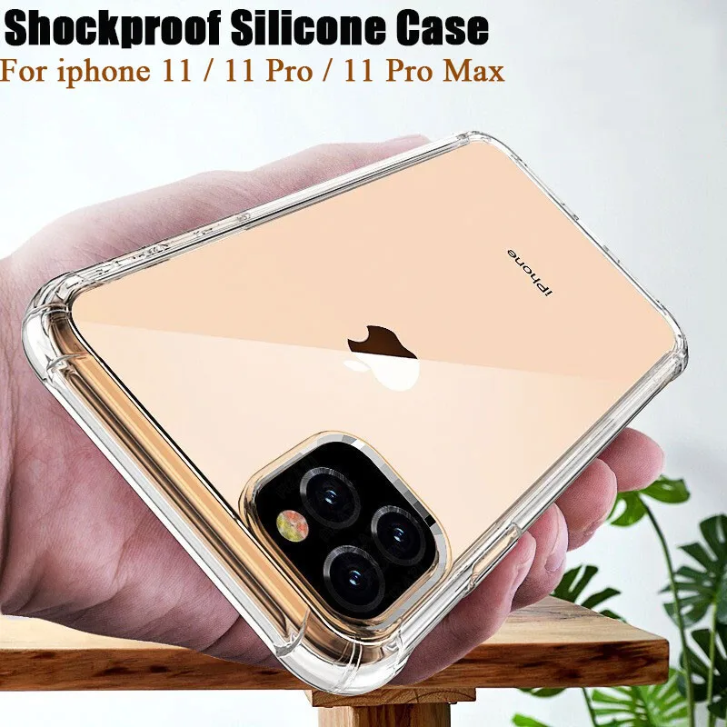 IPhone 11 Pro Max Case Shockproof Silicone For IPhone11 Cover Transparent Soft TPU Shell iphone Back |