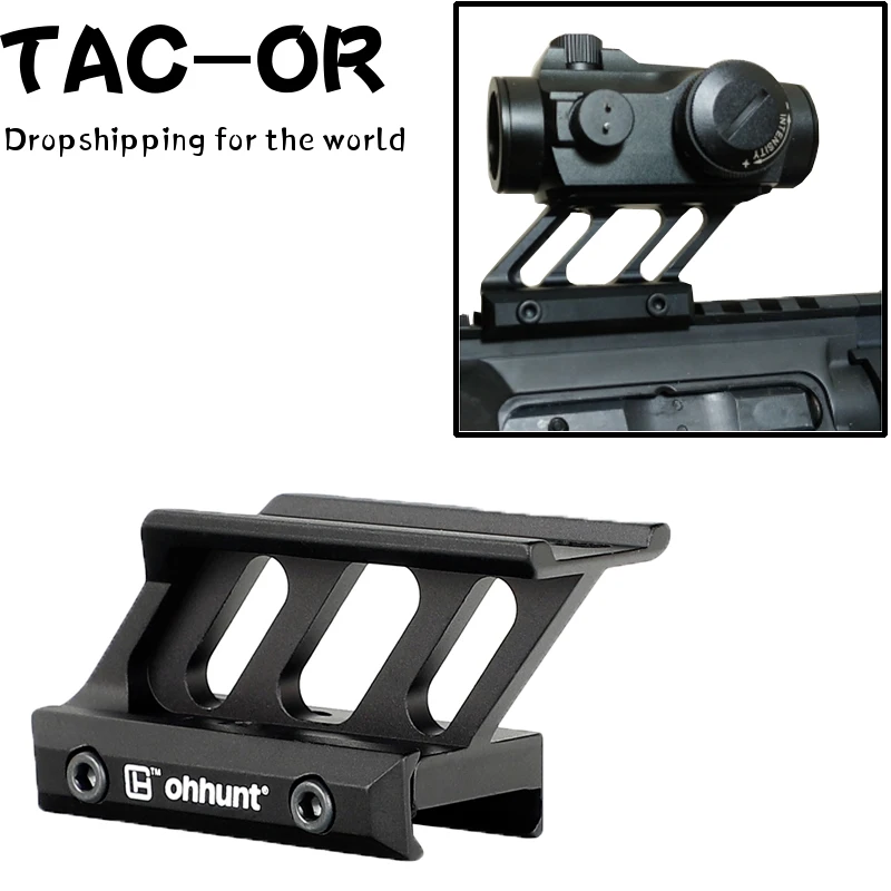 Tactical Mil-spec T1 Red Dot Mount Raise Scope Sight Mount Adapter for Hunting Airsoft T1 / T-1 / T2 / T-2 /TR02 Dropshipping
