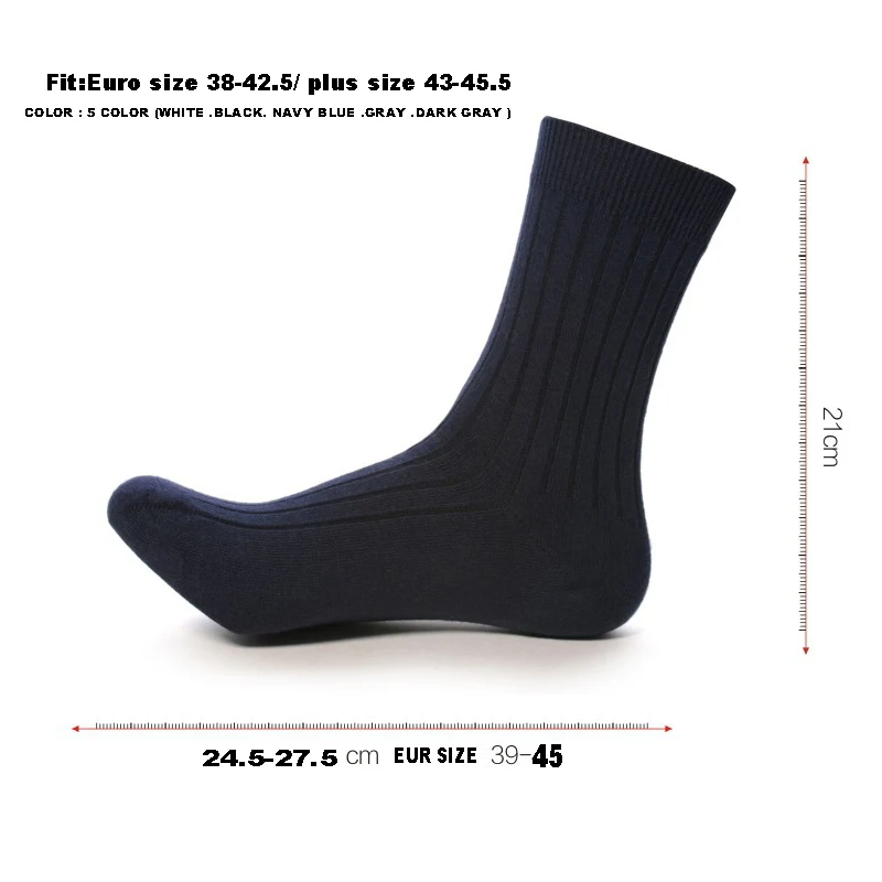 Высококачественные мужские носки из чесаного хлопка, большие size43-46Thicken, осенне-зимние теплые Компрессионные носки для мужчин, подарок