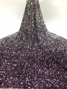 

5 yard purple gold color african lace fabric george lace fabric 2019 new arrival sequins lace fabric for party alibaba expres