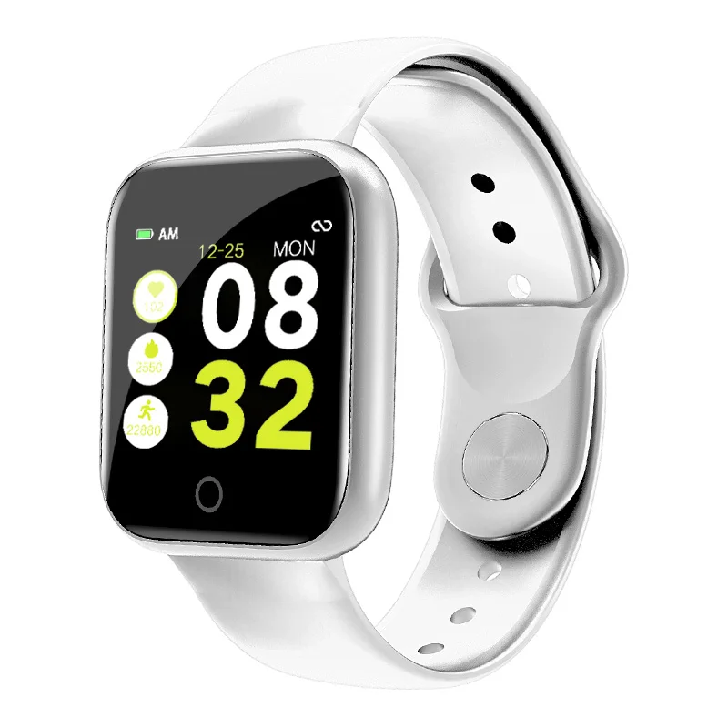 Женские умные часы с монитором сердечного ритма, умные часы для мужчин и женщин, умные часы для iphone huawei pk IWO 8 IWO 9 B57, умная повязка для фитнеса - Цвет: I5 White Color