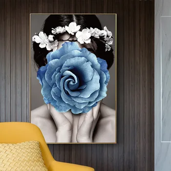 

Nordic living room decoration painting hotel porch painting customized oil painting personality beauty abstract mural, family de