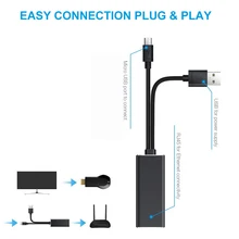 2 в 1 микро USB сетевой Ethernet Кабель-адаптер для Chromecast Fire tv Stick