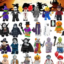 Для Хэллоуина крик убийца ужас тема призрак фигурки маска "Фредди" Охотник-черный Джек пятница Джейсон вампир строительные блоки игрушки