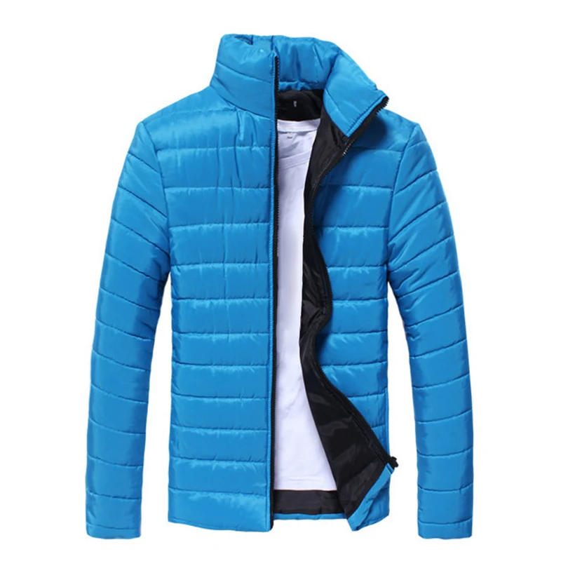 Great Value 2019 Men Fashion Jacket Puffer Coat Jackets Basic Winter Warm Down Stand Collar Zipper Ultralight Male Solid Color Outwear