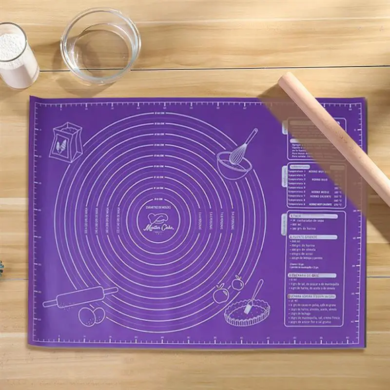 

Silicone Kitchen Kneading Dough Mat Cookie Cake Baking Tools Thick Non-stick Rolling Mat Pastry Accessories Baking Sheet Pads
