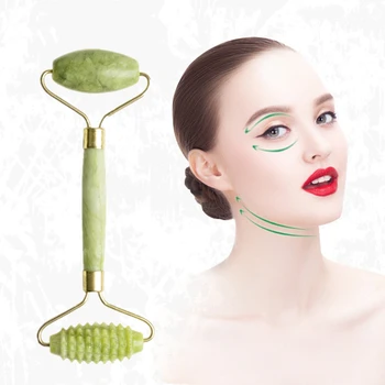

Jade Roller Quarz Face Roller Naural Stone Jade Massager For Face Eyes Face Massage Relaxation Slim Beauty Tool Neck Thin Lift
