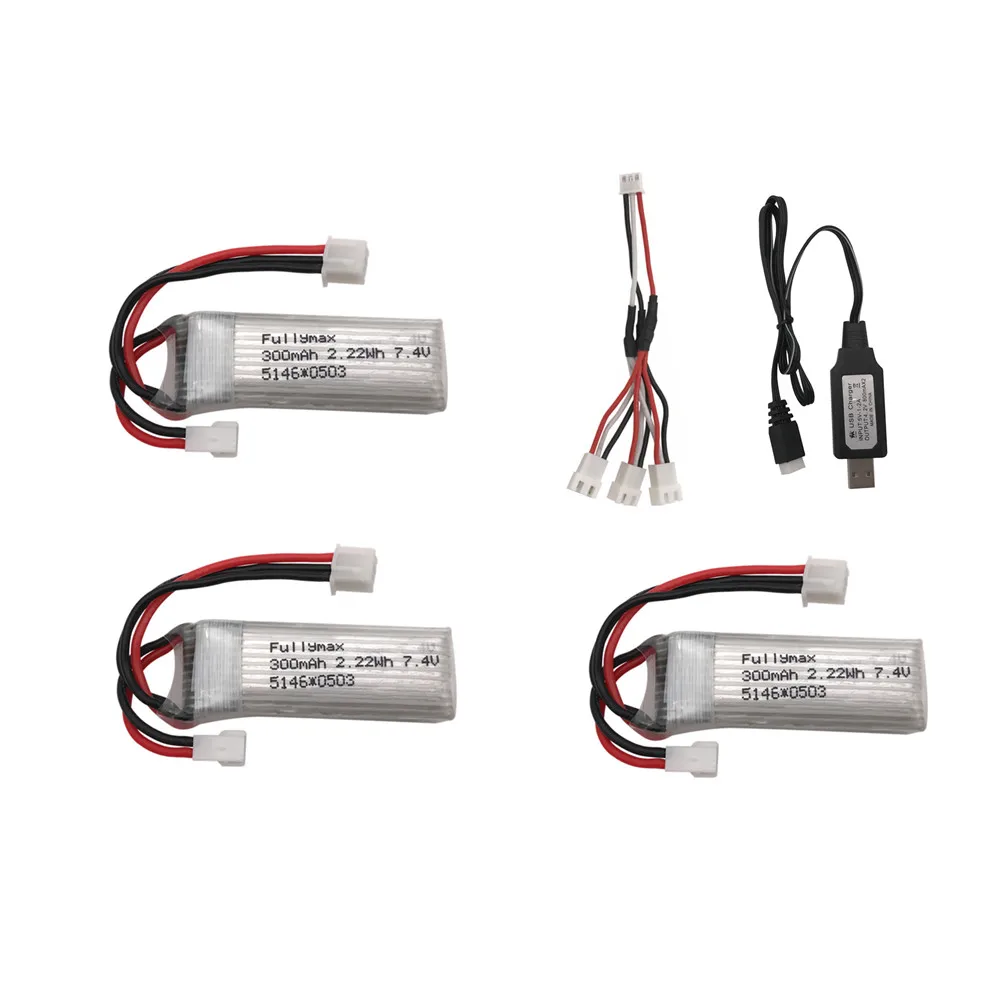 7 4 V 300mAh LiPo батарея + usb зарядное устройство для RC WLtoys F959 XK DHC-2 A600 A700 A800 A430 Quadcopter Drone