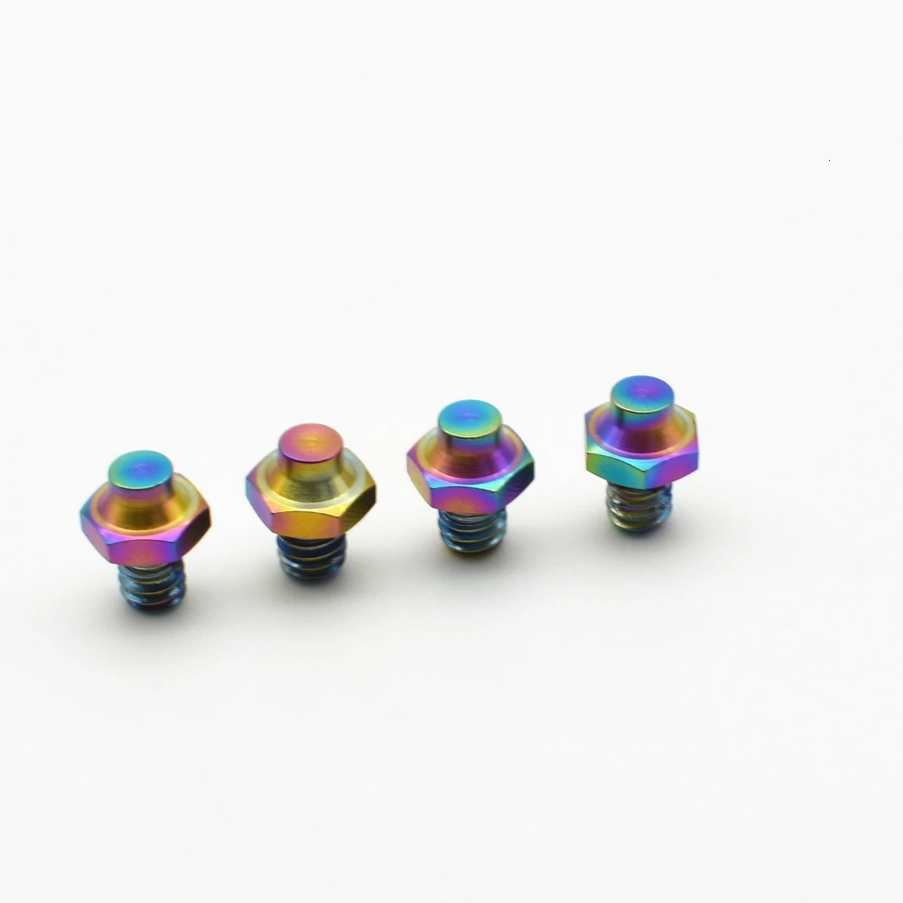 M4 bicycle pedal anti-slip titanium screws rainbow color  (2)