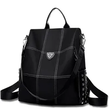 Трансграничной рюкзак Для женщин стиль рюкзак корейско-Стиль Универсальный заклепки путешествия многофункциональная сумка Универсальный бархатистая обувь анти-й