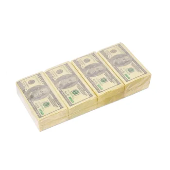 

New Fashion 100 Dollars Creative Toilet Tissue 3 Layers Napkins Bathroom Pocket Tissue Paper Party Funny Supplies Wholesale
