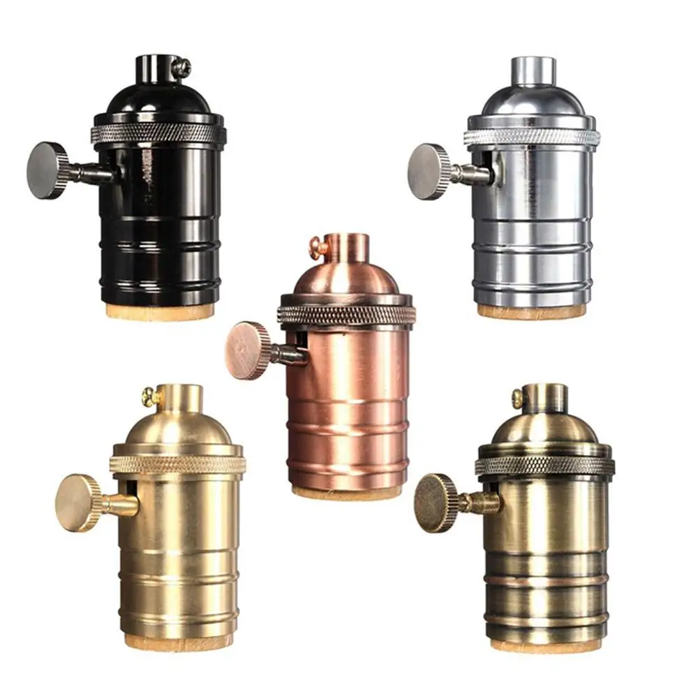 

E27 Lamp Holder Vintage Edison bulb Base E26 Screw Bulb base 110V 220V Aluminum Light Socket Industrial Retro Pendant Fittings