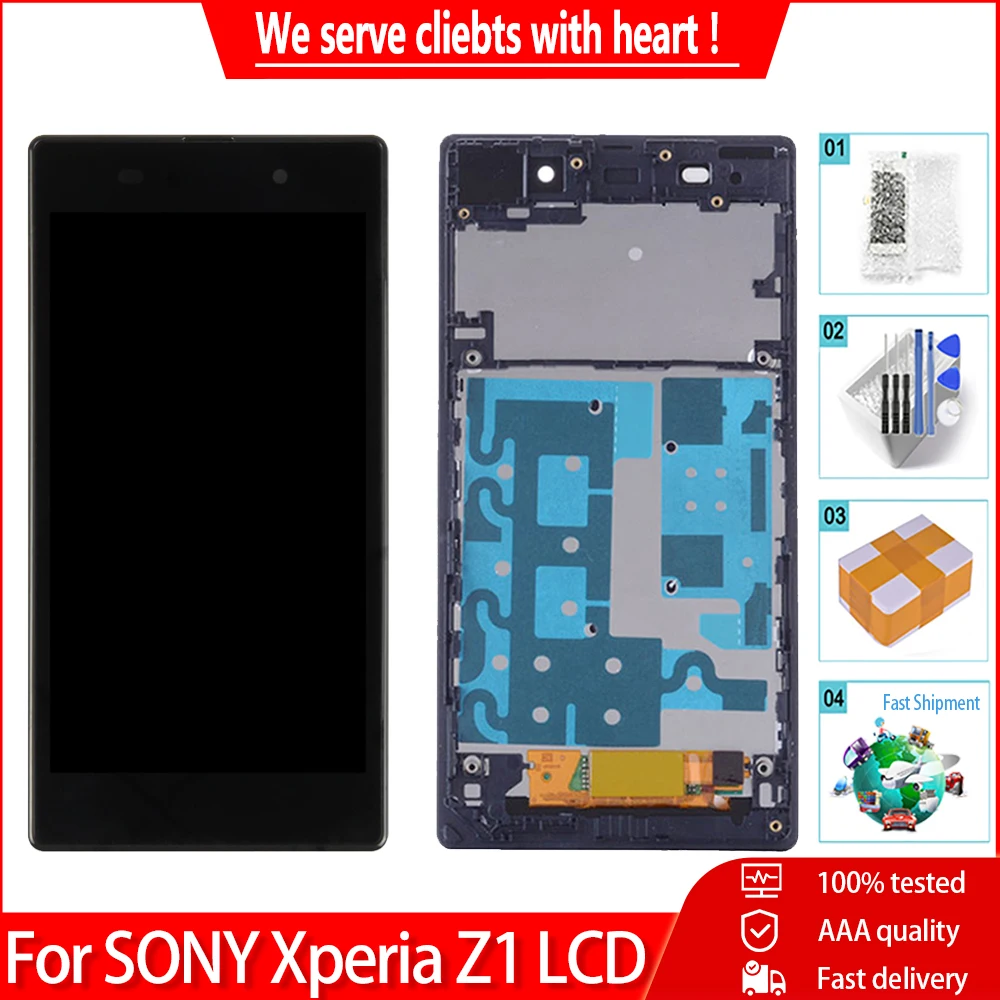 Дисплей с тачскрином 5 0 дюйма для SONY Xperia Z1/L39H/C6902/C6903 ЖК-дисплей дигитайзер в сборе