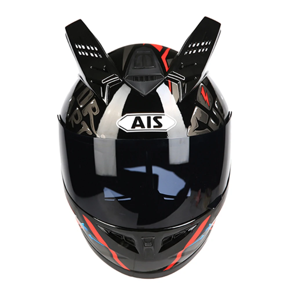 AIS Мото rcycle шлем мотоциклетный шлем cascos para moto с внутренним солнцезащитным козырьком двойные линзы модульный moto cross полный шлем - Цвет: AIS-605-13-14-15