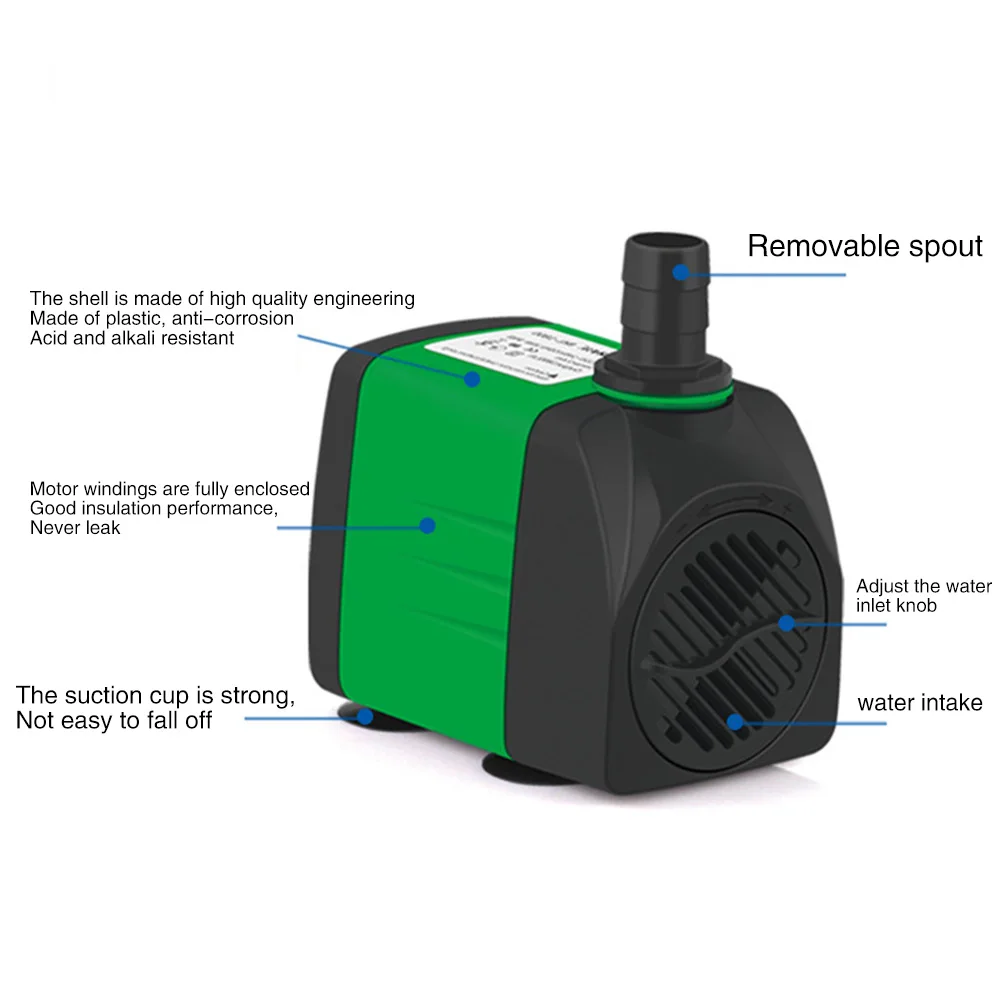 Fashion Submersible Pump Pond Fish Oxygen Aquarium Fountain Aquarium Water Pump