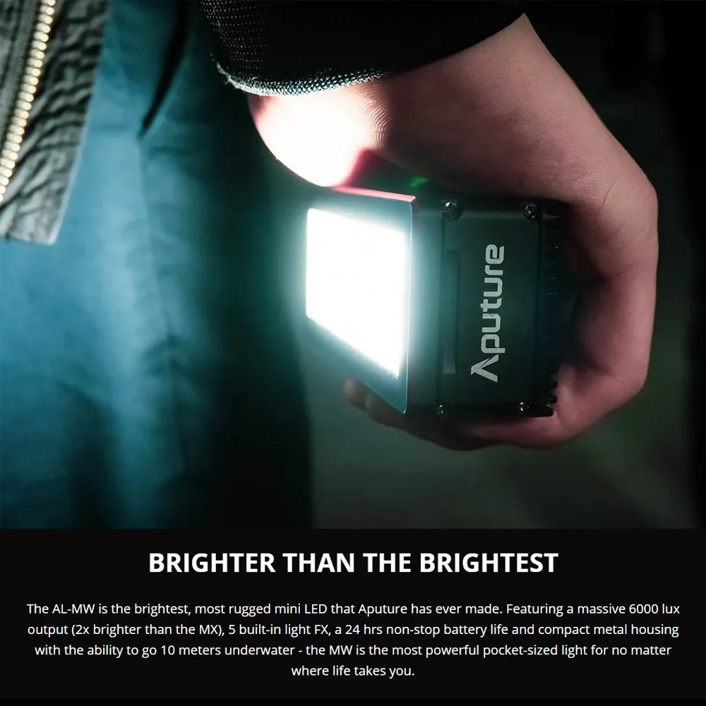 Aputure Amaran AL-MW 10W Waterproof Photography Mini LED Light