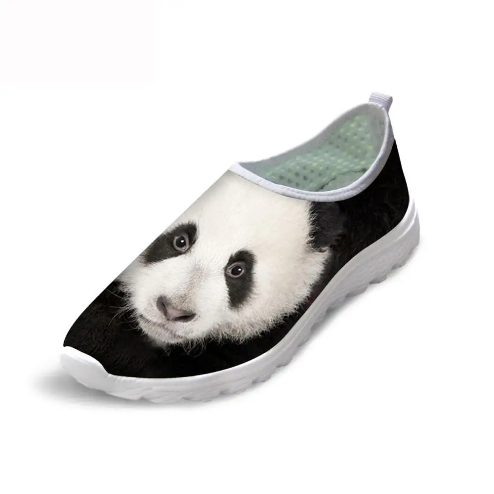 

Custom Cute Animal Panda 3D Print Summer Loafers Women Running Shoes flat Female Mesh Sneaker Beach Shoes for Teen Girls Casual