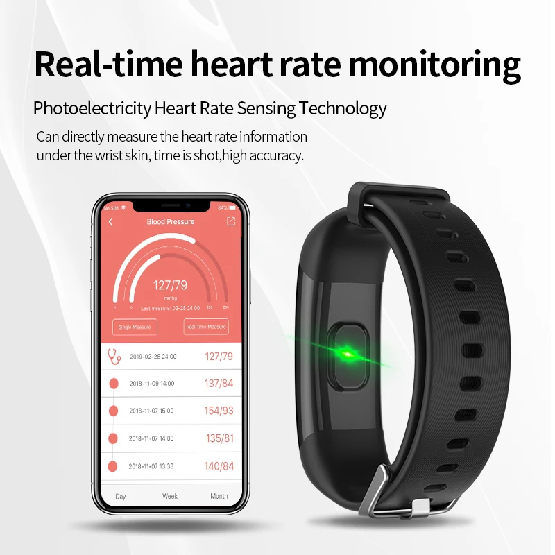 Спортивные фитнес часы Wearpai M4 Смарт с монитором сердечного ритма браслет