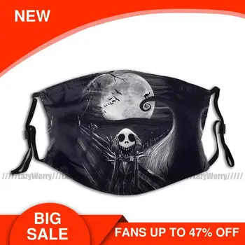 

Skeleton Mouth Face Mask The Scream Before Christmas Facial Mask Nice with 2 Filters Fashion Adult Mask