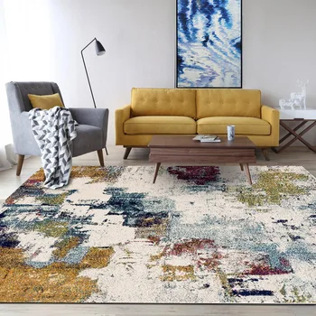 

Fashionable Modern Color Art Oil Painting Kitchen Living Room Bedroom Bedside Carpet Floor Mat Customization