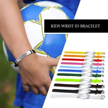 Разные цвета Дети наручные дорога ID силиконовый браслет для мальчика девочки