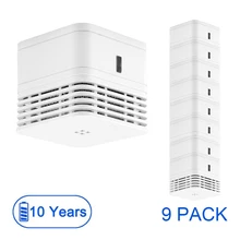 CPVan 9 шт. детектор дыма rookmelder 10 jaar пожарный детектор 85 дБ громкий сигнал тревоги дыма EN14604 CE сертифицированный фотоэлектрический датчик