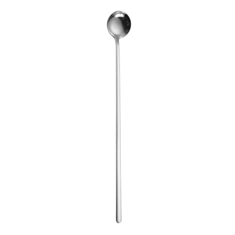 Корейская креативная кофейная ложка из нержавеющей стали, ложка с длинной ручкой, Высококачественная твердая длинная ложка, посуда, ложки для помешивания