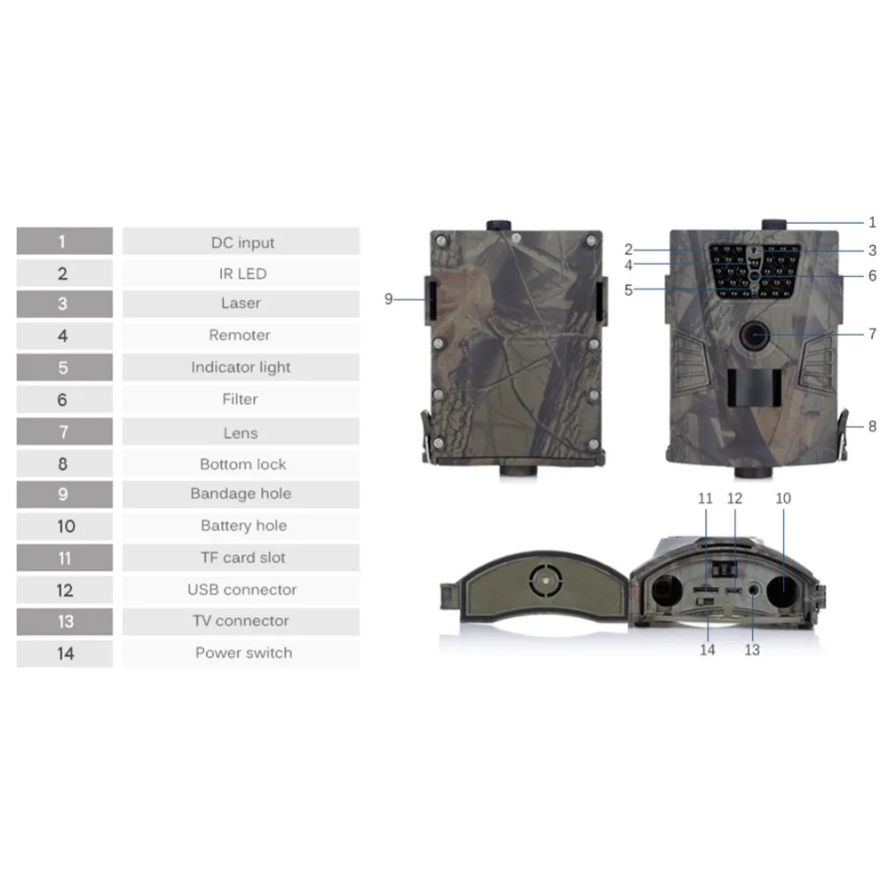 HT-001B HT-001Trail камера 12MP 1080P 850nm светодиодный охотничья камера с ночным видением дикая природа животные фото ловушки охотничья камера