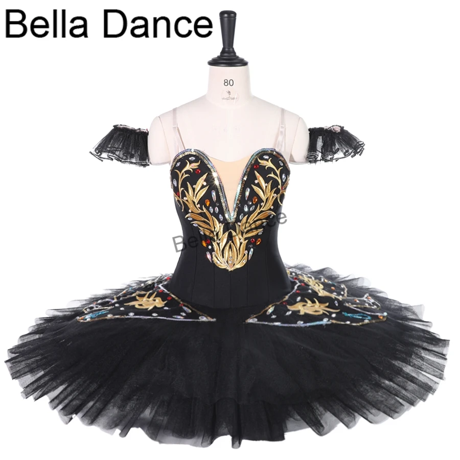 black Professional Ballet Tutu skirt women Black White Classical Ballet Tutus dress Ballerina dance Custom CostumeBT9258