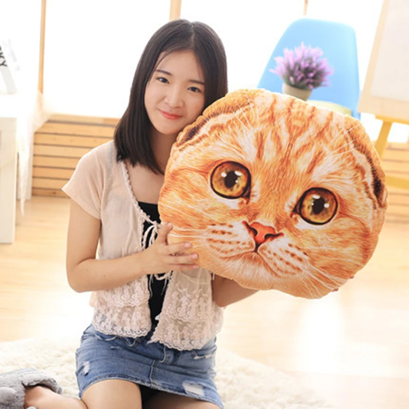 Simanfei Cat Pillow Plush Toys Dolls Stuffed Animals Kids Gift Travel Throw Pillow For Chairs Car Decorative Cushion Dakimakura