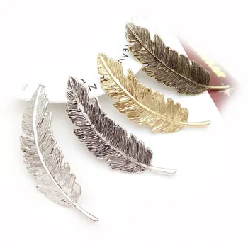 

2019 Fashion 1PC Women Leaf Feather Hair Clip Metal Geometry Hairpin Barrette Hair Ornament Party Decoration Hair Accessories