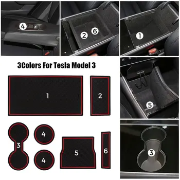

For Tesla Model 3 Cup Holder & Center Console Car Mat Liner Accessories 3Colors