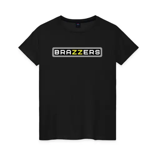 Женская футболка хлопок Brazzers | одежда