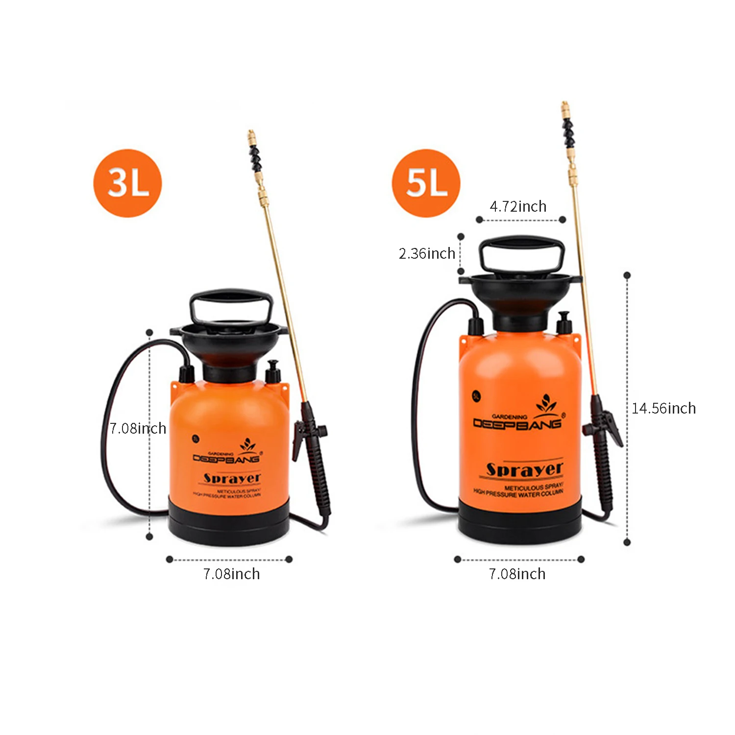 Garden Pump Sprayer Handheld Water Sprayer Plant Water Sprayer Lawn Bottle for Watering Cleaning Fertilizing