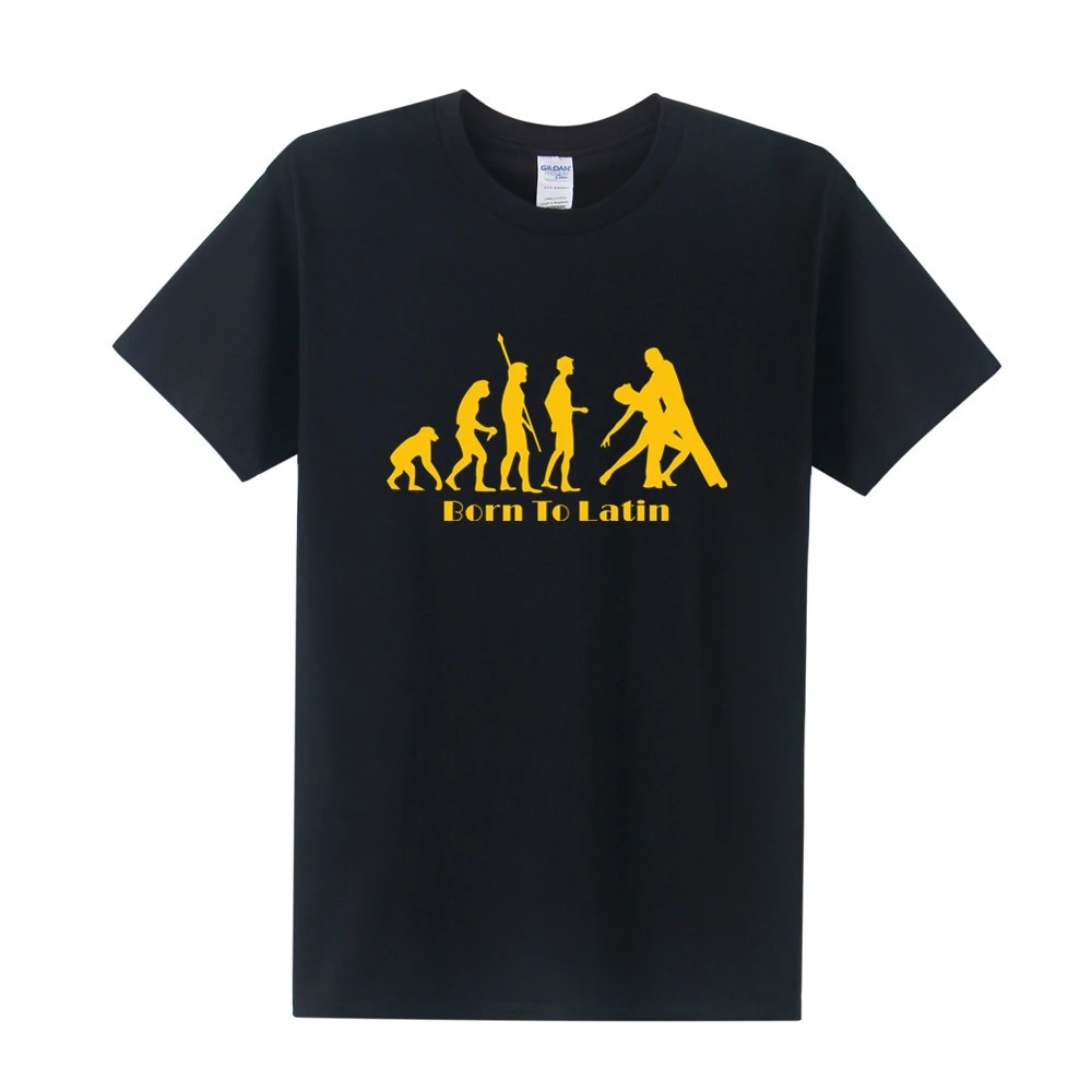 Новая модная летняя футболка Born To Latin Evolution Of Dance Мужская одежда футболки с