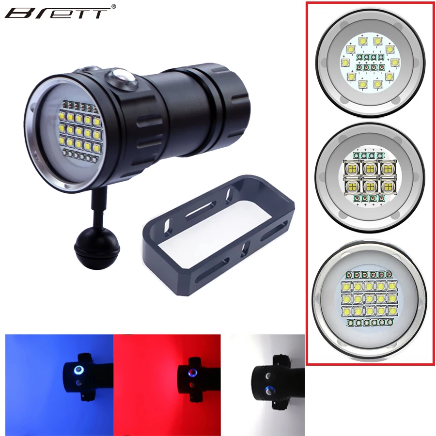 BlueFire 1200LM plong/ée Lampe de Poche Xml-l2/ Scuba Lampe Torche LED Professionnelle 100/ m de Profondeur de Poche /étanche sous-Marin lumi/ère