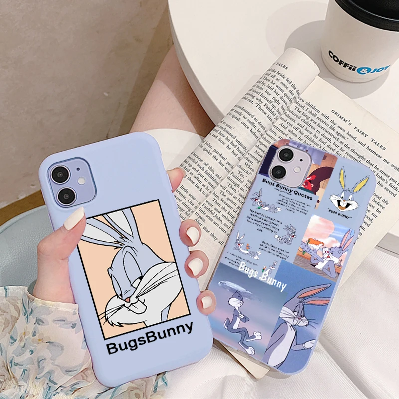hot sell bugsbunny cellphone case for iphone 7 8 plus cover x xs max xr 11 pro 12 12pro Mini | Мобильные телефоны и