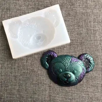 

Cute Bear Keychain Pendant Mold Resin Casting Animals Mold Fondant Polymer Clay Gum Candy Paste Mold Jewelry Making Tool