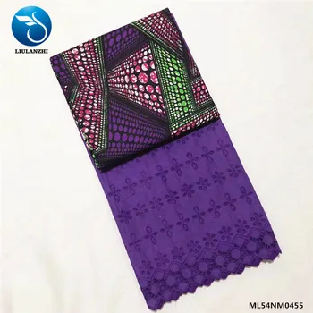 

LIULANZHI Ankara Fabric Prints Cotton Wax Cloth 3 yards Purple Lace African Nigerian Tissu Fabric Voile 2.5 yards ML54NM0436-56