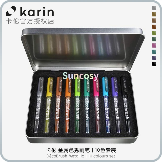 Karin Pigment Decobrush Markers - Grey Colors, Marker Set of 12