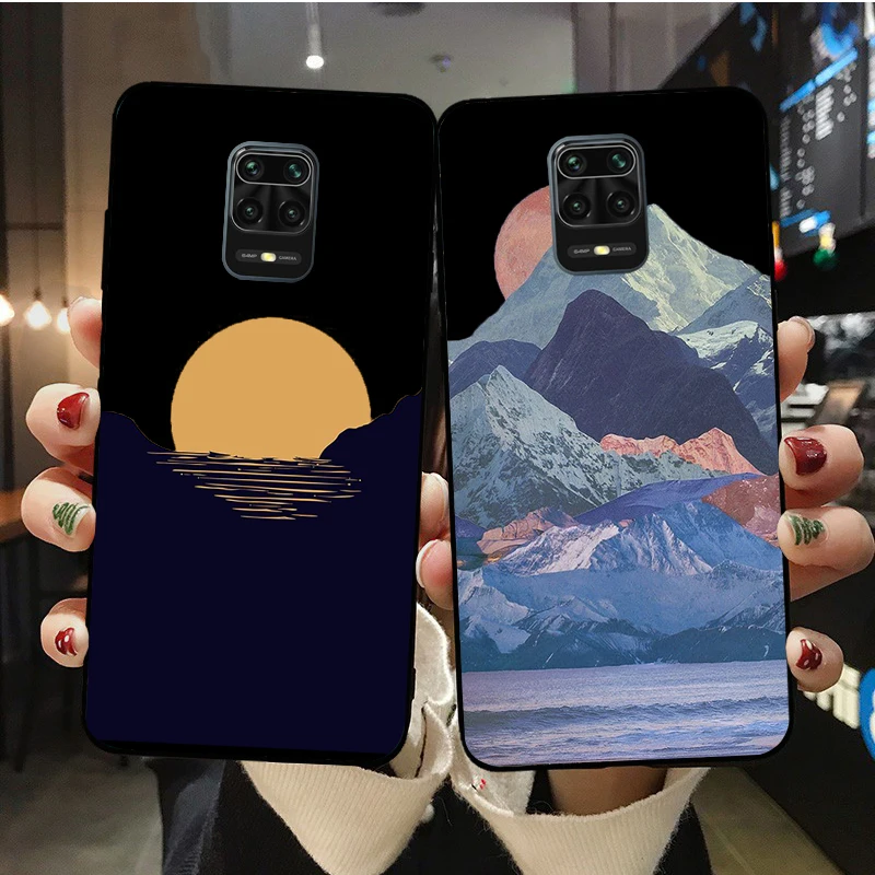 Модный мягкий черный чехол для телефона Mi10 Mi9T MiA2 MiA3 Mi11 Pro Ultra Redmi Note 6 7 8 8T 9 9S 9ProMax с