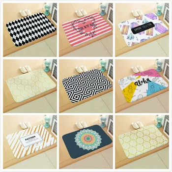 

stripe mat Washable non-slip mat fun door mat bathroom mat foot pad home decoration bathroom mat Flannel printed doormat