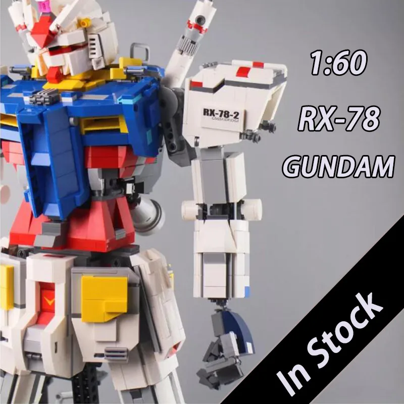

In Stock Gundam Robot MOC Mobile Suit Gundam Founder Model Set RX78-2 Static 1:60 Model Building Block 3500pcs Bricks Toys Gift